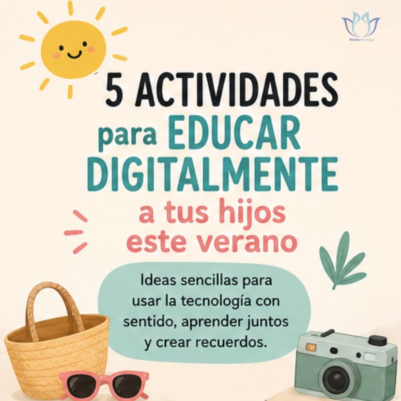 Publicación de Marta sobre actividades de educación digital en familia